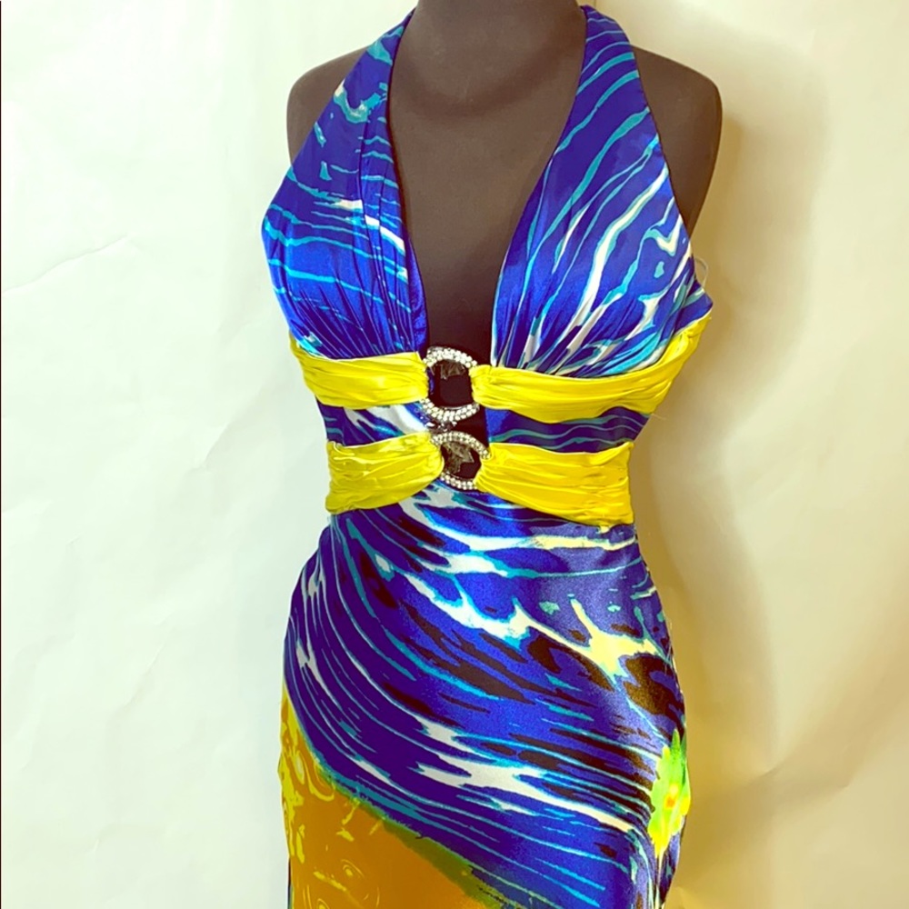 Yellow multi gown